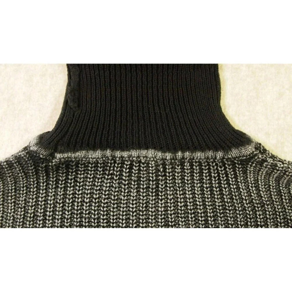 Ten Sixty Sherman Sweater Crop Turtleneck Pull over Casual Distressed Black SZ S - Picture 13 of 14